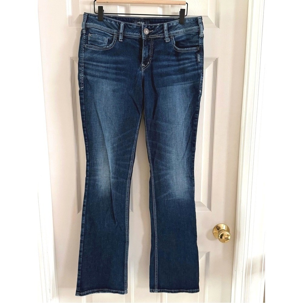 Silver Jeans Co Elyse Slim Bootcut Jeans Dark Wash W30 L33 Womens